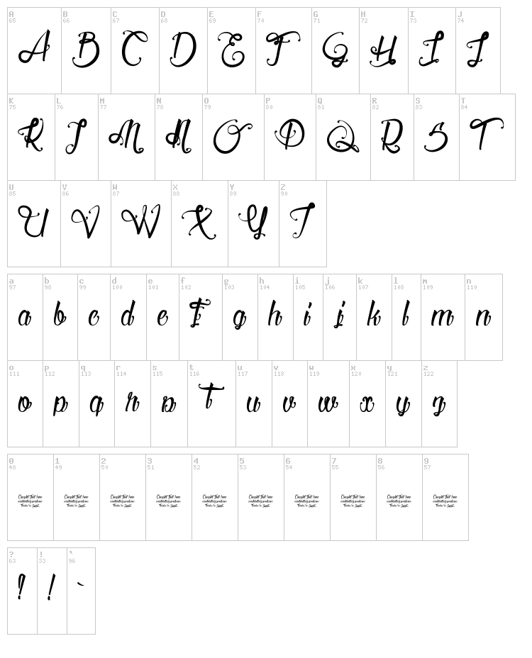 Serval font map